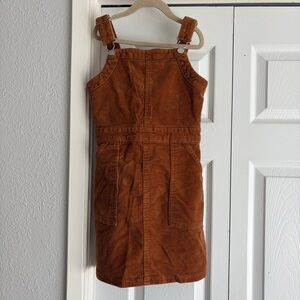 Art Class 7/8 Girls Corduroy Pinafore Overall Dress in Rust Brown